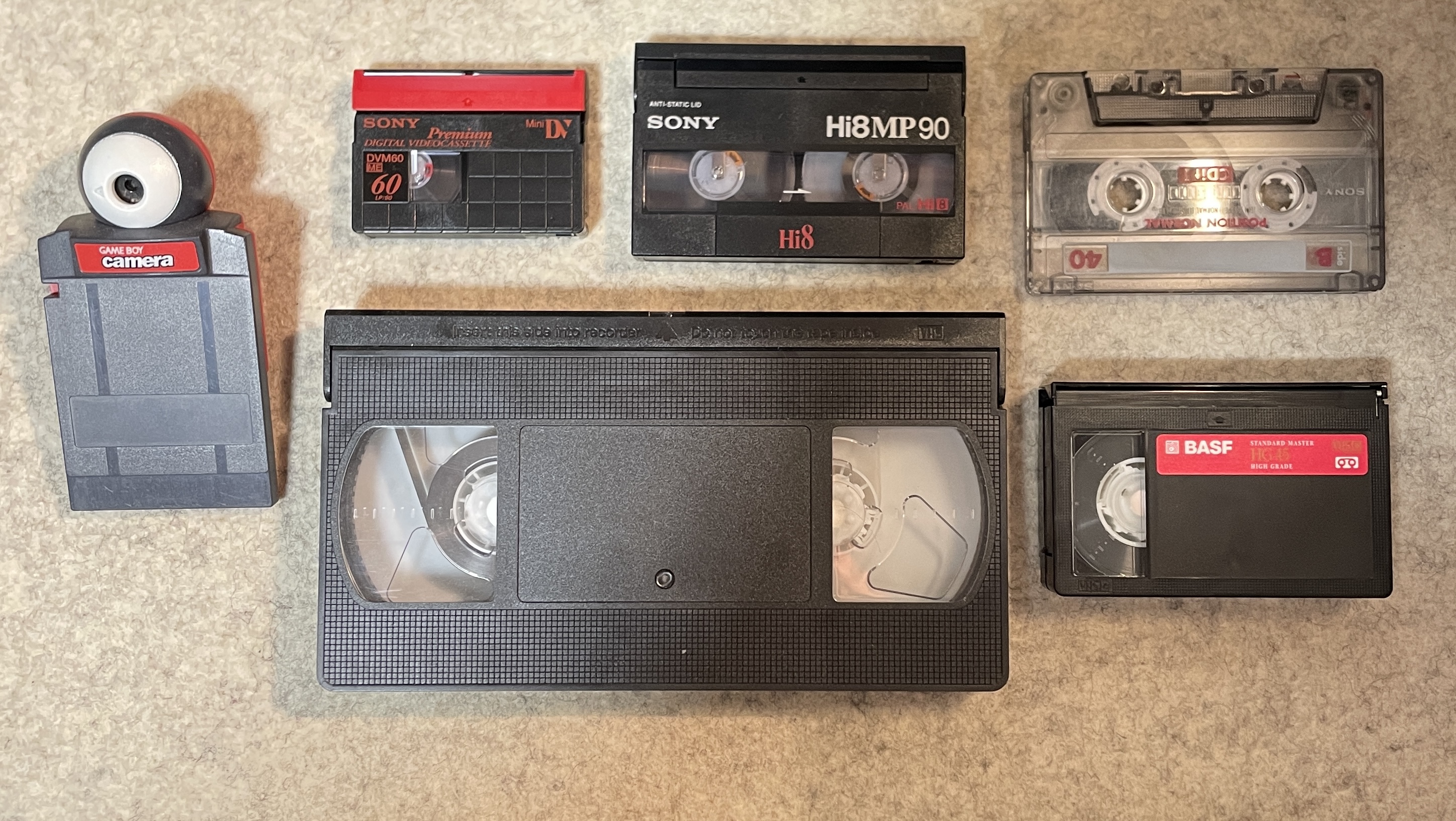 Cintas de vídeo y audio